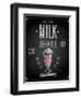 Vintage Milkshake Poster - Chalkboard-avean-Framed Art Print