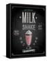 Vintage Milkshake Poster - Chalkboard-avean-Framed Stretched Canvas