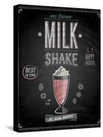 Vintage Milkshake Poster - Chalkboard-avean-Stretched Canvas