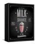 Vintage Milkshake Poster - Chalkboard-avean-Framed Stretched Canvas