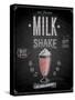 Vintage Milkshake Poster - Chalkboard-avean-Stretched Canvas