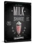 Vintage Milkshake Poster - Chalkboard-avean-Stretched Canvas