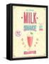 Vintage Milkshake Poster-avean-Framed Stretched Canvas