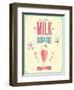 Vintage Milkshake Poster-avean-Framed Art Print