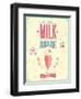 Vintage Milkshake Poster-avean-Framed Art Print