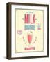 Vintage Milkshake Poster-avean-Framed Art Print
