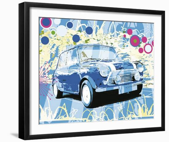 Vintage Mini Cooper-Michael Cheung-Framed Art Print