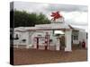 Vintage Mobil Gas Station, Ellensburg, Washington, USA-Nancy & Steve Ross-Stretched Canvas