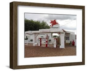 Vintage Mobil Gas Station, Ellensburg, Washington, USA-Nancy & Steve Ross-Framed Photographic Print