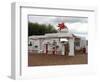 Vintage Mobil Gas Station, Ellensburg, Washington, USA-Nancy & Steve Ross-Framed Photographic Print