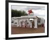 Vintage Mobil Gas Station, Ellensburg, Washington, USA-Nancy & Steve Ross-Framed Photographic Print