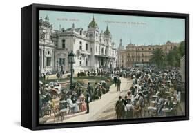 Vintage Monte Carlo Scene-null-Framed Stretched Canvas