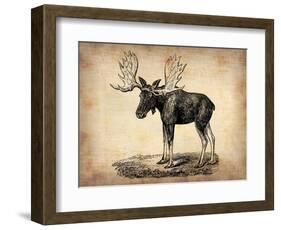 Vintage Moose-NaxArt-Framed Art Print