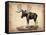 Vintage Moose-NaxArt-Framed Stretched Canvas