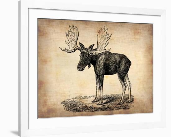 Vintage Moose-NaxArt-Framed Art Print