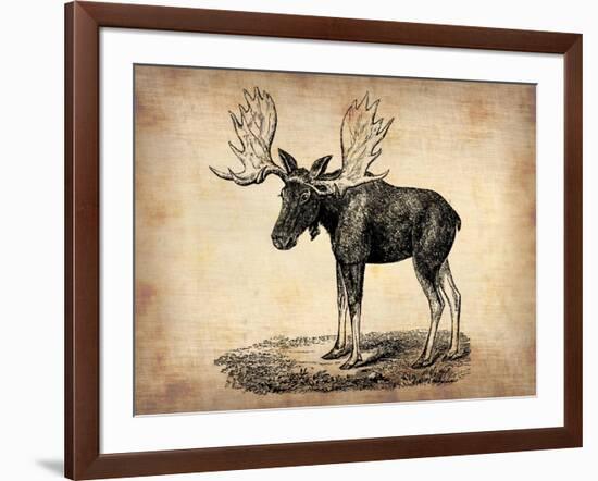 Vintage Moose-NaxArt-Framed Art Print