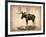 Vintage Moose-NaxArt-Framed Art Print