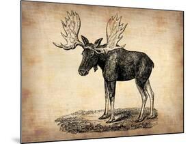 Vintage Moose-NaxArt-Mounted Art Print