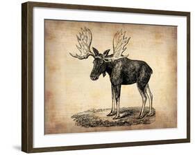 Vintage Moose-NaxArt-Framed Art Print