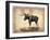 Vintage Moose-NaxArt-Framed Art Print