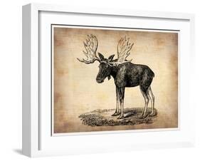 Vintage Moose-NaxArt-Framed Art Print