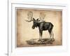 Vintage Moose-NaxArt-Framed Art Print