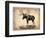 Vintage Moose-NaxArt-Framed Art Print