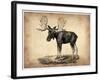 Vintage Moose-NaxArt-Framed Art Print