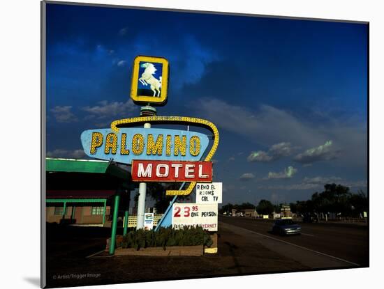 Vintage Motel Sign in America-Salvatore Elia-Mounted Premium Photographic Print