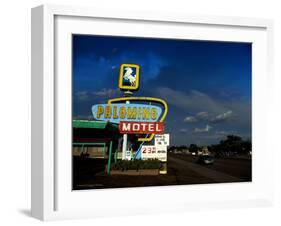 Vintage Motel Sign in America-Salvatore Elia-Framed Photographic Print