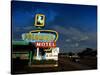 Vintage Motel Sign in America-Salvatore Elia-Stretched Canvas