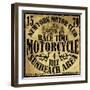 Vintage Motorbike Race Hand Drawing T-Shirt Printing-emeget-Framed Art Print