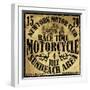 Vintage Motorbike Race Hand Drawing T-Shirt Printing-emeget-Framed Art Print