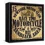 Vintage Motorbike Race Hand Drawing T-Shirt Printing-emeget-Framed Stretched Canvas