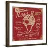 Vintage Motorbike Race Label-null-Framed Art Print