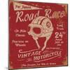 Vintage Motorbike Race Label-null-Mounted Art Print