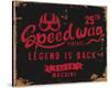 Vintage Motorbike Race Label-null-Stretched Canvas