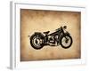 Vintage Motorcycle 1-NaxArt-Framed Art Print