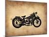 Vintage Motorcycle 1-NaxArt-Mounted Art Print