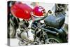 Vintage Motorcycle and Helmet-Dorothy Berry-Lound-Stretched Canvas