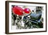 Vintage Motorcycle and Helmet-Dorothy Berry-Lound-Framed Giclee Print