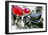 Vintage Motorcycle and Helmet-Dorothy Berry-Lound-Framed Giclee Print