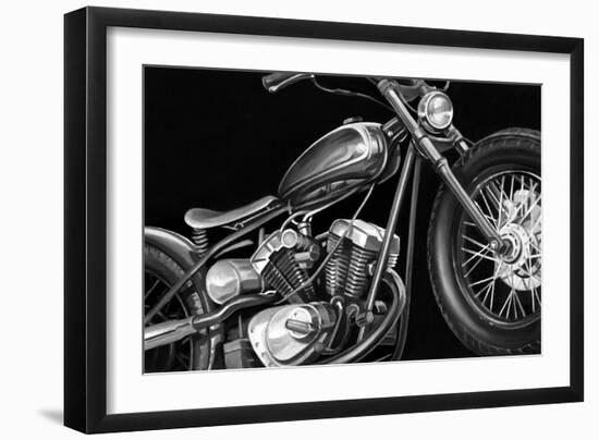 Vintage Motorcycle I-Ethan Harper-Framed Art Print