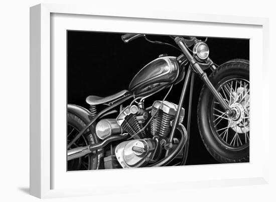 Vintage Motorcycle I-Ethan Harper-Framed Art Print