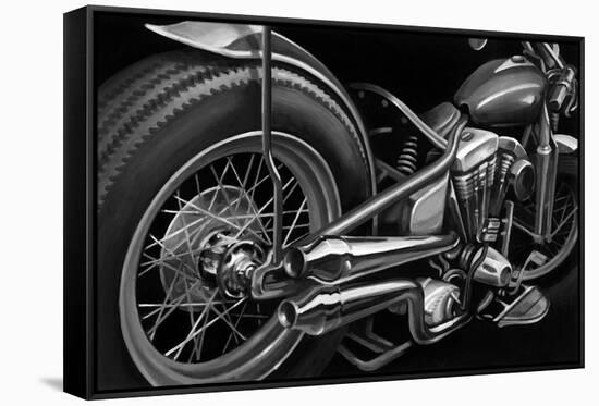 Vintage Motorcycle II-Ethan Harper-Framed Stretched Canvas