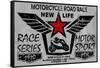 Vintage Motorcycle Labels, Badges and Design Elements-emeget-Framed Stretched Canvas