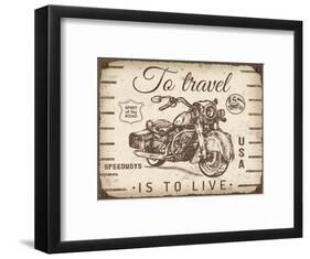 Vintage Motorcycle Mancave-A-Jean Plout-Framed Giclee Print