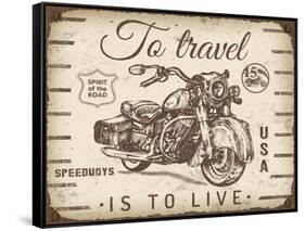 Vintage Motorcycle Mancave-A-Jean Plout-Framed Stretched Canvas