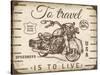 Vintage Motorcycle Mancave-A-Jean Plout-Stretched Canvas