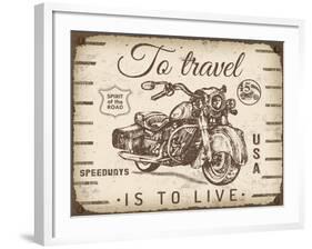 Vintage Motorcycle Mancave-A-Jean Plout-Framed Giclee Print